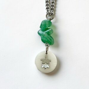 🆕 Silver Turtle in Shell with Gemstones- Stainless Steel